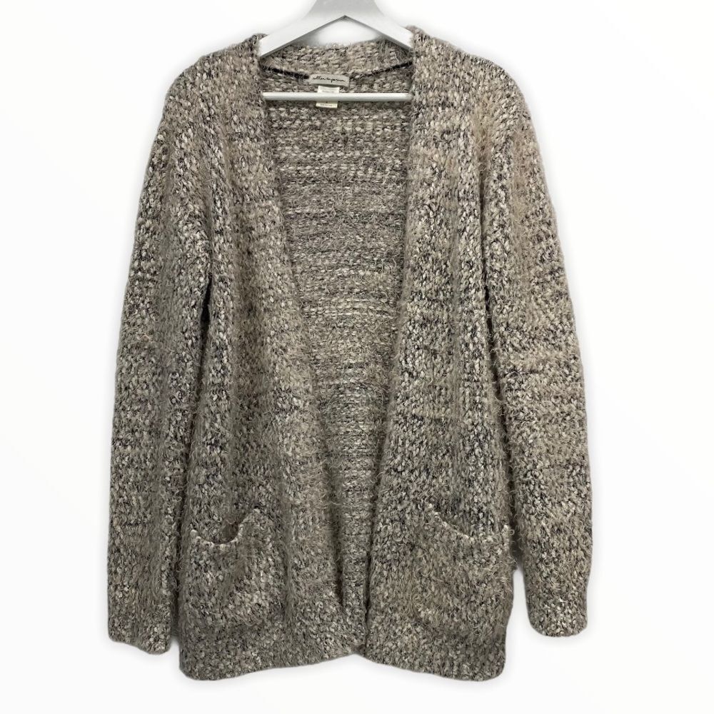Cotton Emporium Open Cardigan Eyelash Sweater Small